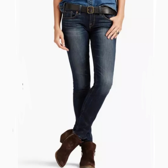 Lucky Brand Charlie Low Rise Skinny Ankle Jeans Stretch Denim Blue 12/31 NWT - Picture 3 of 16